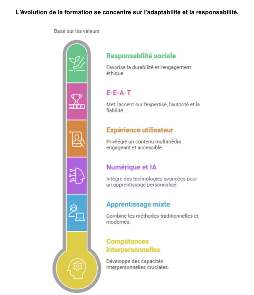 l'évolution de la formation se concentre sur l'adaptabilité et la responsabilité